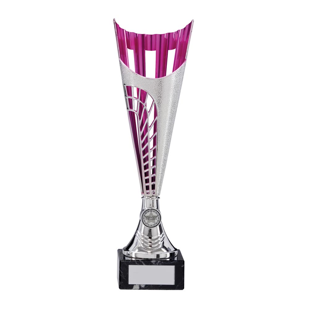 Garrison Plastic Laser Cut Cup Silver & Pink 350mm ...