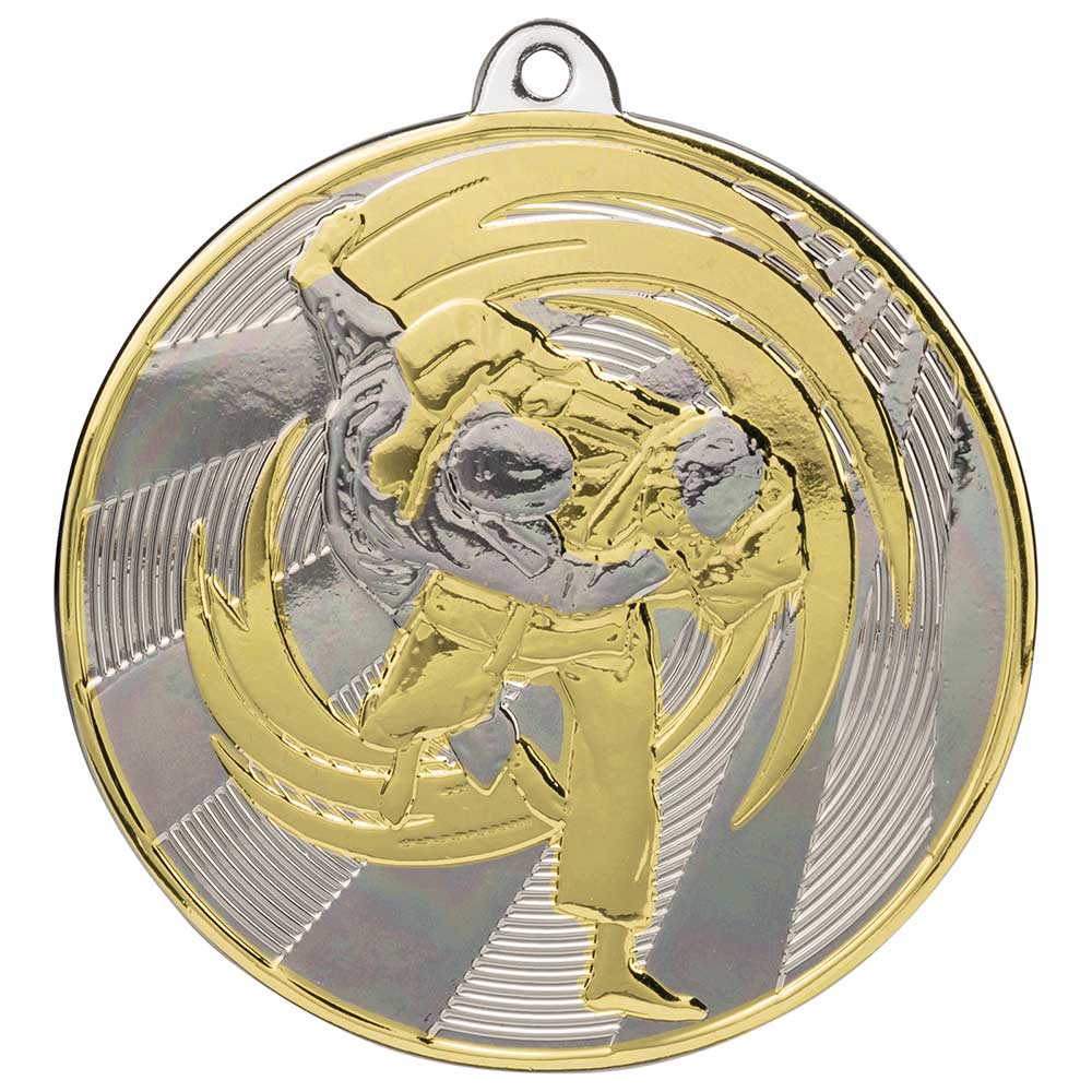 Premiership Judo Medal Gold & Silver 60mm - bespokesportsmedals.com