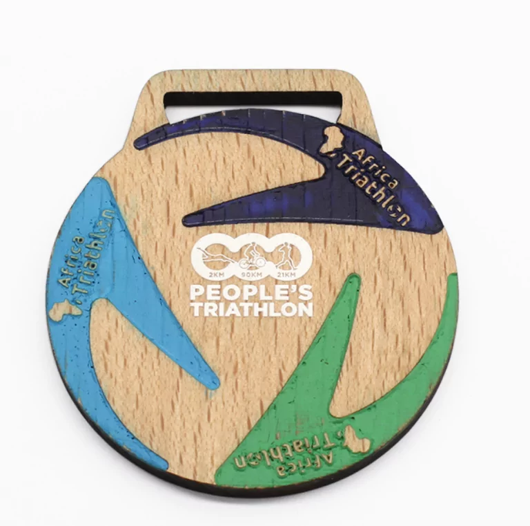 custom coloured wood medals services