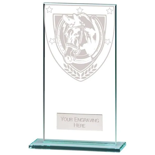 Millennium Equestrian Jade Glass Award 160mm