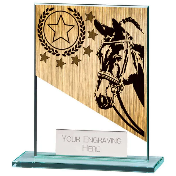 Mustang Equestrian Jade Glass Award 110mm