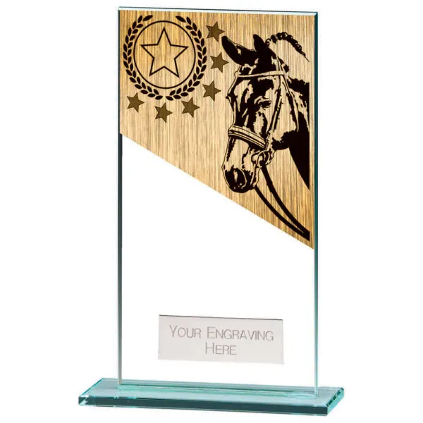 Mustang Equestrian Jade Glass Award 160mm