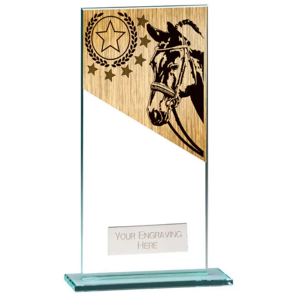 Mustang Equestrian Jade Glass Award 180mm