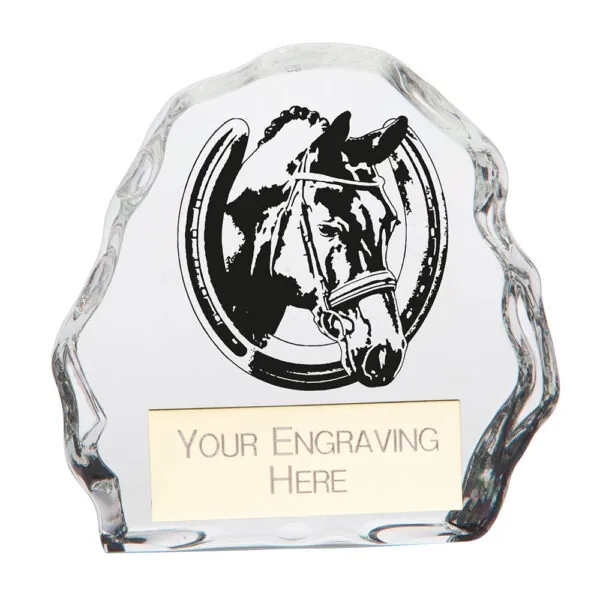 Mystique Equestrian Glass Award 75mm