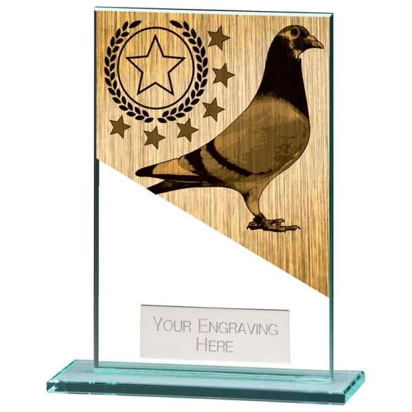 Mustang Pigeon Jade Glass Award 125mm