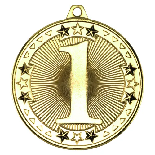 TRI STAR MEDAL 1ST GOLD - 2in