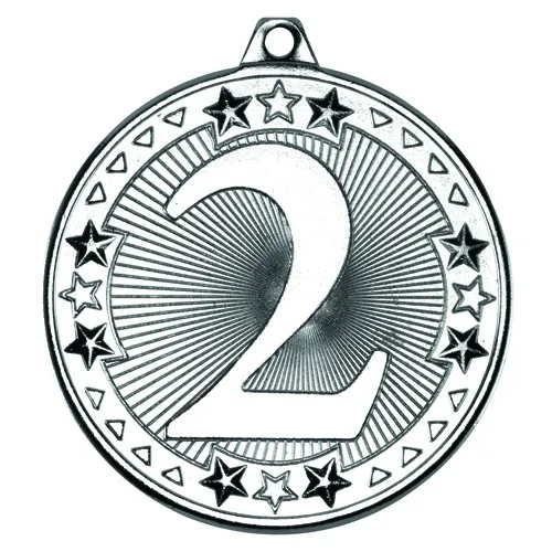 TRI STAR MEDAL 2ND SILVER - 2in