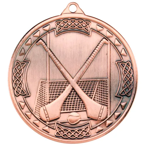 HURLING CELTIC MEDAL BRONZE - 2in