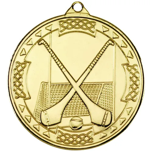 HURLING CELTIC MEDAL GOLD - 2in