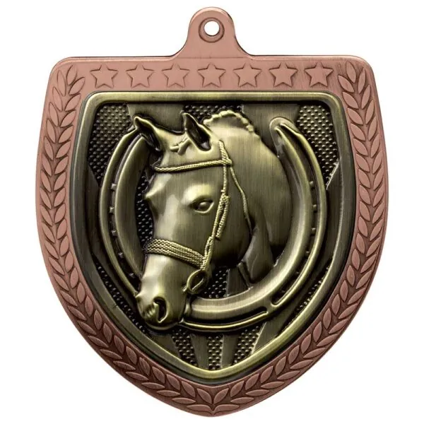 Cobra Equestrian Shield Medal Bronze 75mm