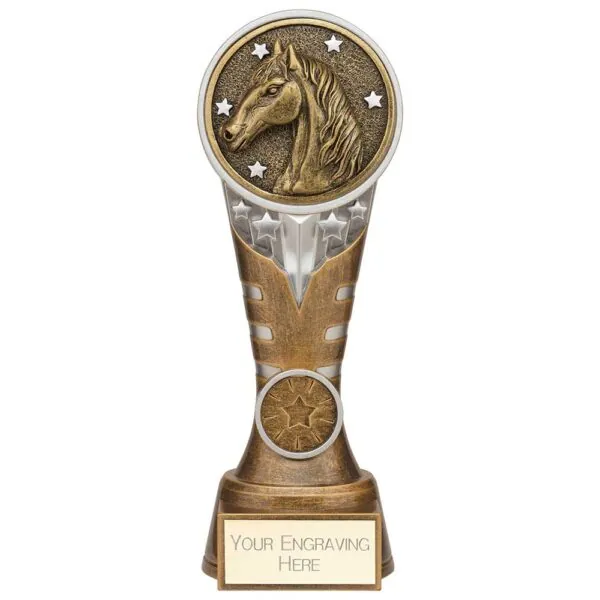 Ikon Tower Equestrian Award Antique Silver & Gold 200mm