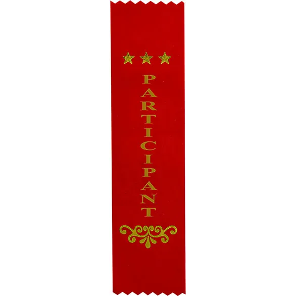 Recognition Participant Ribbon Red 200 x 50mm